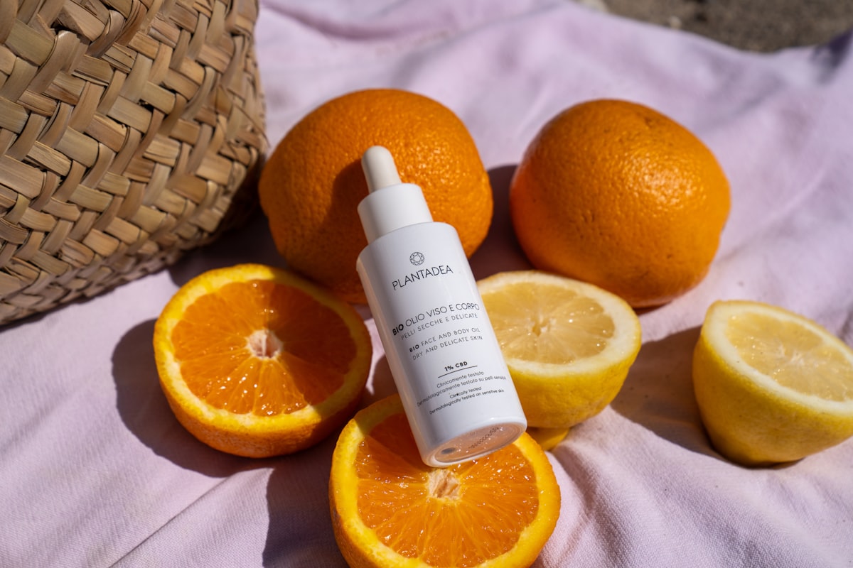 Healthy skin cross-section showing vitamin benefits